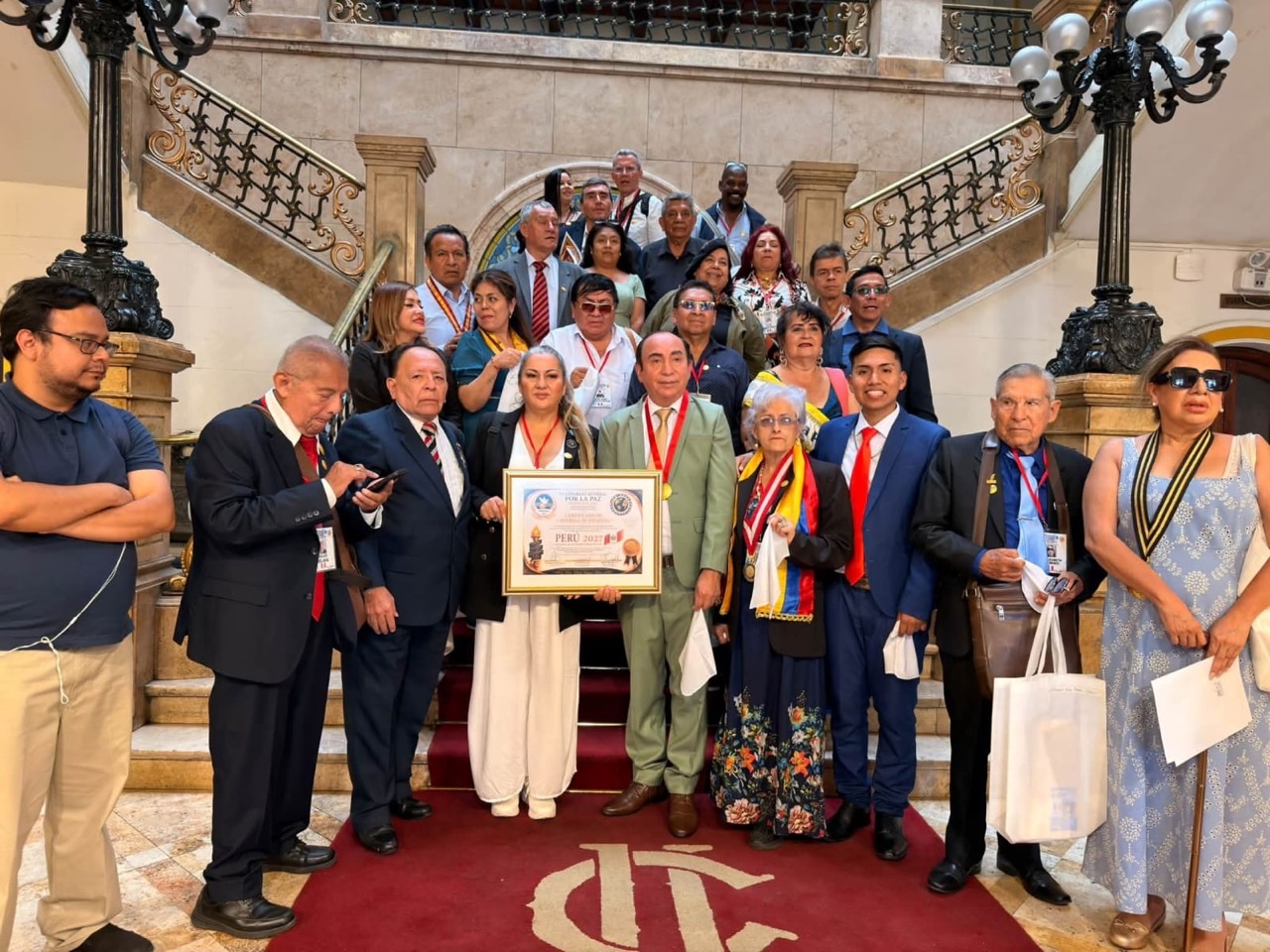 Delegación del Congreso Mundial por la Paz en Perú